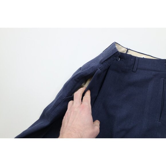Vtg 50s Korean War USGI Mens 30x31 Wool Serge 18oz USAF Wide Leg Pants Trousers - Picture 8 of 15